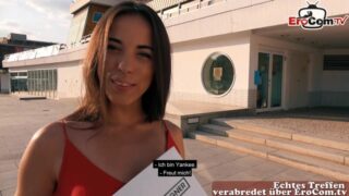 Südländerin Bewerbungsgespräch Anastasia Brokelyn Date auf Straße